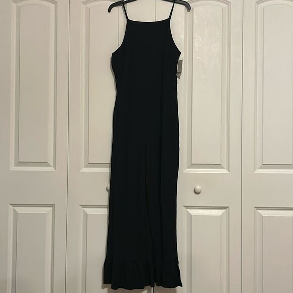 Bar III Women's Black Textured Crepe Jumpsuit Size XL NWT - Picture 1 of 4